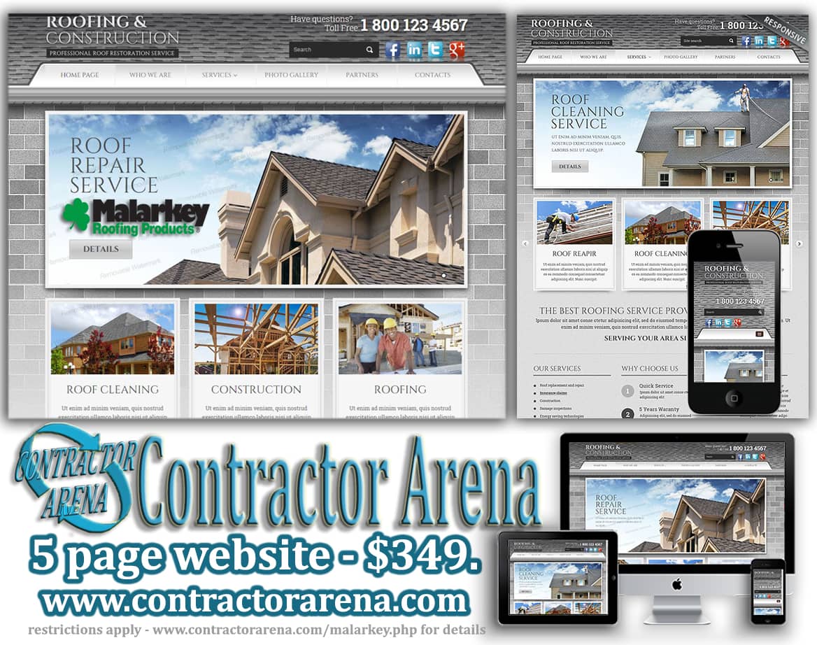 Roofing, roofers website design contractor