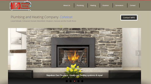 Websites for plumbing heating company