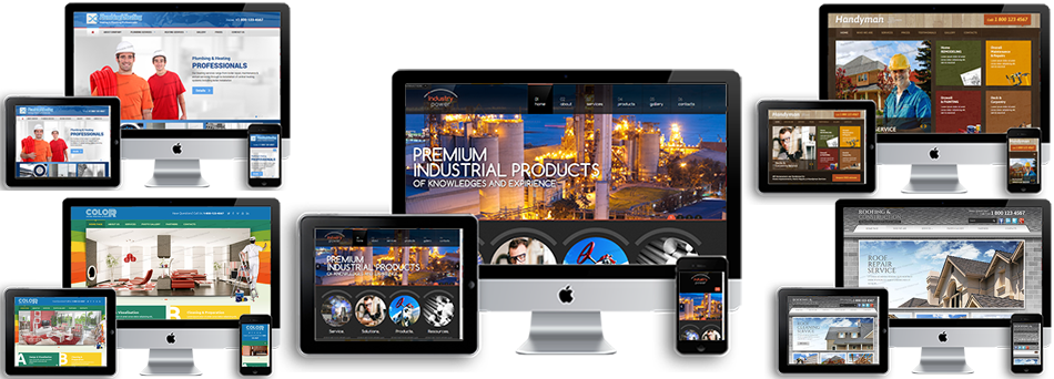 responsive website designed builders electrician plumbers