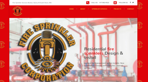 websites for fire sprinkler companies boston, ma