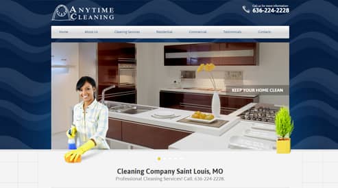 cleaning company website design