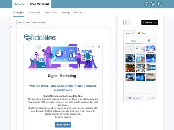 e-mail marketing platform for small business