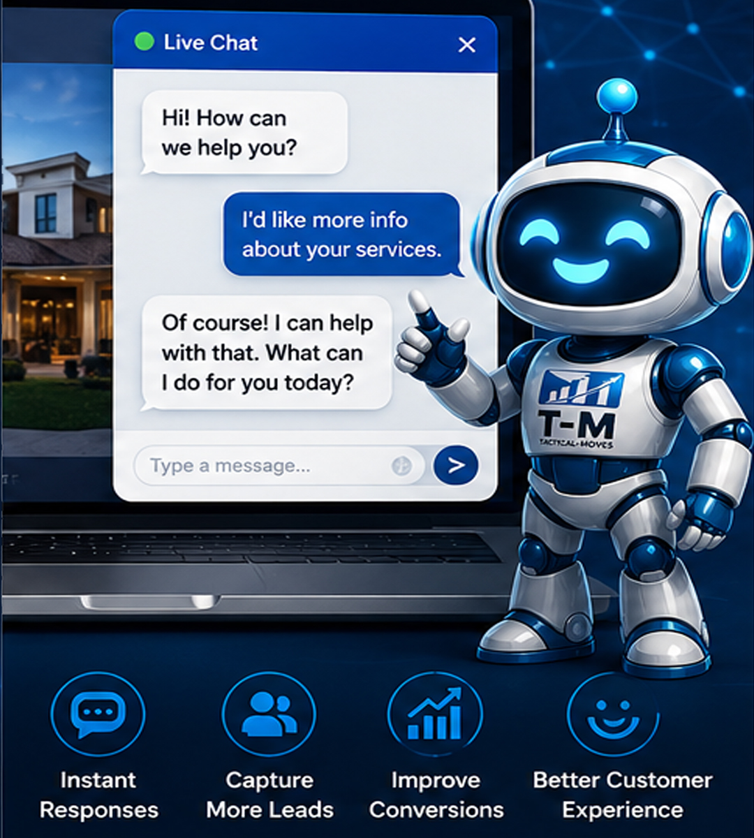 AI live chat assistant for local business websites