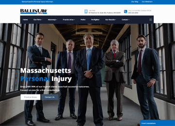 Personal Injury lawyer website design Massachusetts