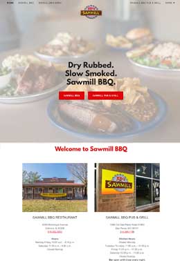 Website Builder for BBQ restaurant muliti locations