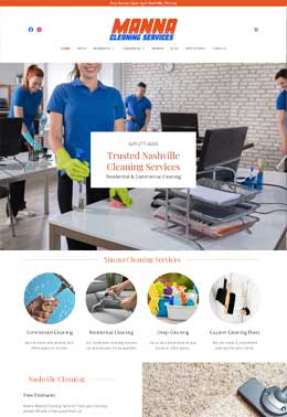 Website Builder for cleaning services contractor