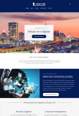 Website Builder for private detective